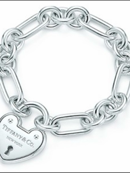 Tiffany & Co. Jewelry - Tiffany & Co. Sterling Silver Heart lock padlock Tag Link Bracelet 8” long charm